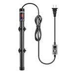 DaToo Submersible Aquarium Heater 500W Titanium Alloy Fish Tank Heater 500 Watt External Temperature Control Thermostat with Digital LED Temperature Display for Salt and Fresh Water