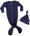 Stroller Society Baby Gowns, Knotted Gown Baby Newborn, Baby Gowns, Baby Boy, Newborn Boy Clothes, Newborn Sleeper Gown, Navy Blue