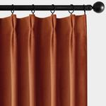 MIULEE Pinch Pleated Orange Velvet Curtains 108 Inches Long 2 Panels for Bedroom, Thermal Insulated Room Darkening Pinch Pleat Drapes with Hooks for Living Room