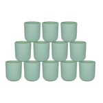 Village Craft & Candle Set of 12-10oz, Sage Green Terra Candle Jars - Elegant Small Glass Jars for Candle Making, Glass Containers for Spice Jars, Apothecary Jars, and Glass Gift Jars