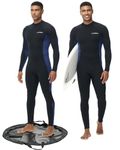 Lansru Men Wetsuits with Waterproof Changing Mat Bag, Upgrade CR Neoprene 3/2mm Full Suits, Ideal Thermal Diving Suit in Cold Water, Back Zip for Surfing Snorkeling Diving Swimming