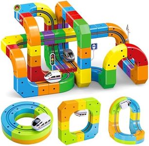 Electric Train Set for Kids Ages 3-8 - Modular 3D Flexible Race Track Building Toy with Gravity-Defying 360° Movement, STEM Learning Fun Gift(154 pcs Deluxe Set)