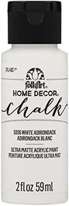 FolkArt Home Decor Chalk Furniture & Craft Paint in Assorted Colors, 2 Oz, White Adirondack