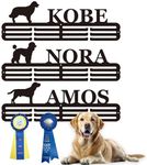 Tegik Dog Ribbon Display, Metal Dog Ribbon Holder with Personalized Name for AKC Awards Rosette Ribbon