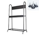 LVLDAWA Rolling Tire Rack, Heavy Duty Mobile Tire Storage Shelf Cart, Adjustable Height Tire Wheel Carrier with 4 Wheel for Garage Atelier Warehouse Workshop (Color : Black, Size : A-100X56X171CM)