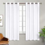 BGment Room Darkening Curtains 63 Inches Long - Grommet Thermal Insulated Drapes Window Treatment Curtains for Bedroom, 2 Panels, 52 x 63 Inch, Pure White