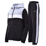 Slazenger Boys Full Zip Fleece Tracksuit Black 13 Yrs