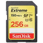 SanDisk-256GB-Extreme-SDXC-UHS-I-Memory-Card 150MB/s,-C10,-U3,-V30,-4K-UHD,-SD-Card SDSDXV5-256G-GNCIN