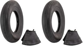 Marathon 4.80/4.00-8" Lawn & Garden Tire (Pack of 2) - 15.5" Diameter, 8" Rim, Symmetrical Tread, Air-filled Construction