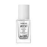 Barry M Super Size Wet Set Quick Dry Topcoat Nail Polish, Clear, Size 15ml