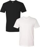 NEXT LEVEL APPAREL Men's 3600, Black-white, X-Large