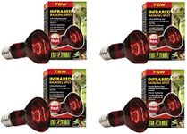 Exo Terra Heat-Glo Infrared Spot Lamp, 75-Watt/120-Volt (4 Pack)