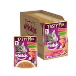 Whiskas Tasty Mix Adult (1+ Year) Wet Cat Food, Seafood Cocktail Wakame Seaweed in Gravy, 70 g, Pack of 14|Made with Real Fish|Complete & Balanced Nutrition for Adult cat