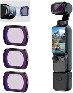 ULANZI PK-03 ND Filter Set Compatible with DJI OSMO Pocket 3-3 Pack ND16 ND64 ND256 Magnetic Filters Ultra Lightweight Only 1.2g Multi Coated HD Optical Glass Aluminum Frame