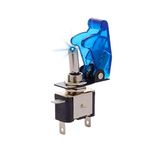 Kingspade Blue Transparent Color Heavy Duty Toggle Switch Light Covered Illuminated Lit| Aircraft Safety Flip Cover|12V DC 20A for Cars (Blue)