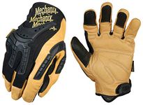 Mechanix Wear: CG Heavy Duty Leather Work Gloves - Vibration Absorbing, Impact + Pinch Protection (Large, Brown/Black)