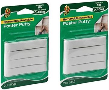 Duck Brand Reusable & Removable Mounting Poster Putty, 2 oz, White 2 Packs (4oz)