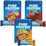 Pure Protein Bar Variety Pack (6 Chocolate Peanut Butter, 6 Chewy Chocolate Chip, 6 Chocolate Deluxe), (18 Count of 1.76 Oz Bars) from Pure Protein