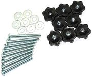 RuiLing 8 Set T-Track Knobs Kit Hex Head Manual Nut with Full Thread Outer Bolts and Washers