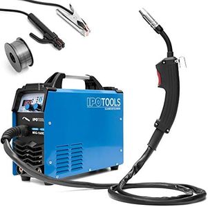 IPOTOOLS MIG-160ER Inverter Schweißgerät MIG MAG - Schutzgas Schweissgerät mit 160 Ampere auch FLUX/Fülldraht und Elektroden geeignet/E-Hand/Digitalanzeige/IGBT / 230V / 7 Jahre Garantie