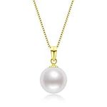 18K Gold Pearl Necklace for Women F