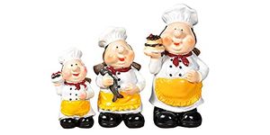 Universe Lights Kitchen Decor Happy Women Chef (Set of 3)