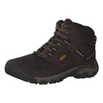 KEEN Men's Ridge Flex Mid Waterproof Hiking Boots, Coffee Bean Yellow, 8.5 UK