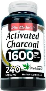 FITO MEDIC'S Lab | Activated Charcoal Pills| 1600 mg per Serving | 240 Caps | Activated Charcoal | Charcoal Capsules| Charcoal Pills| Ultra high Absorption, s.