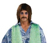 Forum Novelties Men's 1960's Costume Singer Wig, Brown, One Size