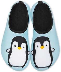 ATHMILE Toddler Water Shoes for Kids Boys Girls，Swim Quick Dry Aqua Socks Little Kid Baby Youth Children Non-Slip for Beach Pool Outdoor Sports Walking, Cute Penguin, 5.5-6 Wide Toddler
