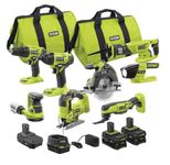 RYOBI - ONE+ 18V Cordless 8-Tool Combo Kit with 3 Batteries and Charger - PCK600KN