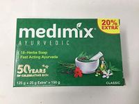 Medimix Herbal Handmade Ayurvedic Classic 18 Herb Soap for Healthy and Clear Skin Pack of 10 (10 x 125 g)