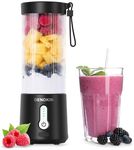 DENOKIN Portable Blender 16oz Vessel, Cordless Personal Size Small Blender for Shakes and Smoothies with 6 Blade for Kitchen, Home, Travel
