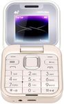 Wisoqu 4G LTE Flip Phone, 1.77 Inch Screen Dual SIM Unlocked Senior Phone with MP3 FM High Volume Speaker, for Travel Work Sports Everyday Use (Gold)
