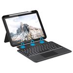 Keyboard Case Combo Touch for iPad Air 10.9" 5th/4th/3rd Gen 2022/2020 & Pad Pro 11", Detachable Bluetooth Keyboard with Trackpad & Leather Cover & Any-Angle Kickstand & Breathing Backlit