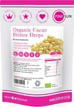 PINK SUN Organic Cacao Butter Drops 1kg (or 500g) Small Edible Pure Unrefined Cocoa Butter Chips Wafers Sugar Dairy Soy and Gluten Free Food Grade Buttons Vegan Vegetarian 1000g Bulk