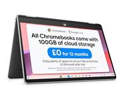 HP Chromebook 14" Laptop PC 14b-cb0002sa, Touch Screen, Intel Pentium Silver, 4GB RAM, 64GB SSD, FHD, Silver