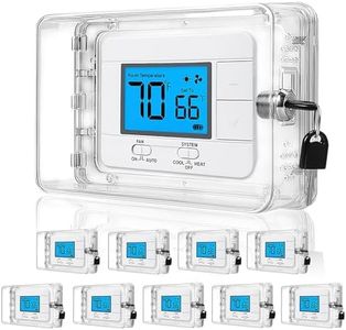 Pihode 10 Pack Thermostat Lock Box with Key, Fits Thermostats 7.1" x 4.5" or Smaller, Universal Large Thermostat Cover for Thermostats & Sprinkler Controllers, Sprinkler Controller Guard