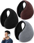 EBOOT 3 Pcs Ear Warmers Classic Fleece Unisex Winter Warm Earmuffs Soft Plush Unisex Outdoor Snowboarding Ear Warmers Soft Ear Protector for Men and Women