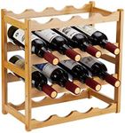 Homevany Bamboo Wine Rack, Sturdy a