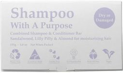 Shampoo with A Purpose Shampoo & Conditioner Bar for Dry or Damaged Hair, 135 Grams