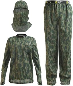 HECS HECSTYLE Lightweight System | Hunting Camo Suit with Bioelectric Shielding | Hunting Clothes for Men | Patented Technology | Mens Hunting Clothes - 5X-Large - Green