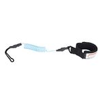 Surfboard Foot Leash，Adjustable Ankle Bodyboard Surf Board Coiled，Paddle Leg Rope Board Coiled for Standup Paddle Boarding(Blue)