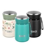 SHO Food Flask - Vacuum Insulated, Double Walled Stainless Steel Food Flask & Food Container - 10 Hours Hot & 20 Hours Cold - 530ml 800ml - BPA Free (Aqua, 530ml)