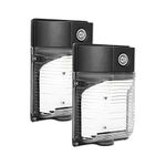 LED Wall Pack Light 25W, 3000Lm 5000K Daylight (Dusk to Dawn Photocell Included) ETL Listed LED Outdoor Wall Mount Light, 120V, 150-250W MH/HPS Replacement, Outdoor Security Lighting - 2Pack