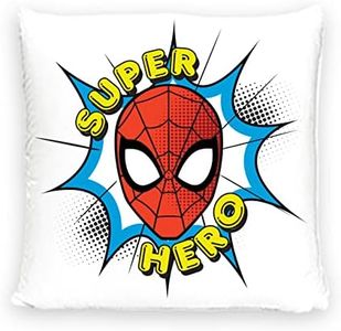 Disney Home Spiderman Coussin décoratif, avec Rembourrage et Fermeture éclair, 40 x 40 cm, avec Rembourrage, Superbe Coussin décoratif pour canapé, Salon et Chambre à Coucher