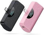 [2 Pack] Mini Portable Charger USB-