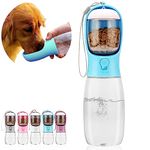 AVELORA Dog Water Bottle,Portable pet Water Bottle with Food Container,Outdoor Portable Water Dispenser for Cat,Rabbit,Puppy and Other Pets for Walking,Hiking,Travel(19oz)