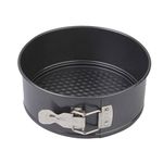 Gabkey 8 inch Circular Springform Carbon Coated Rolled to Interlocking and Leak-Proof Seal Cake Pan