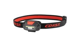 Coast FL13R 270 Lumen Rechargeable Dual Color (White/Red) LED Headlamp, Battery and Hardhat Clips Included